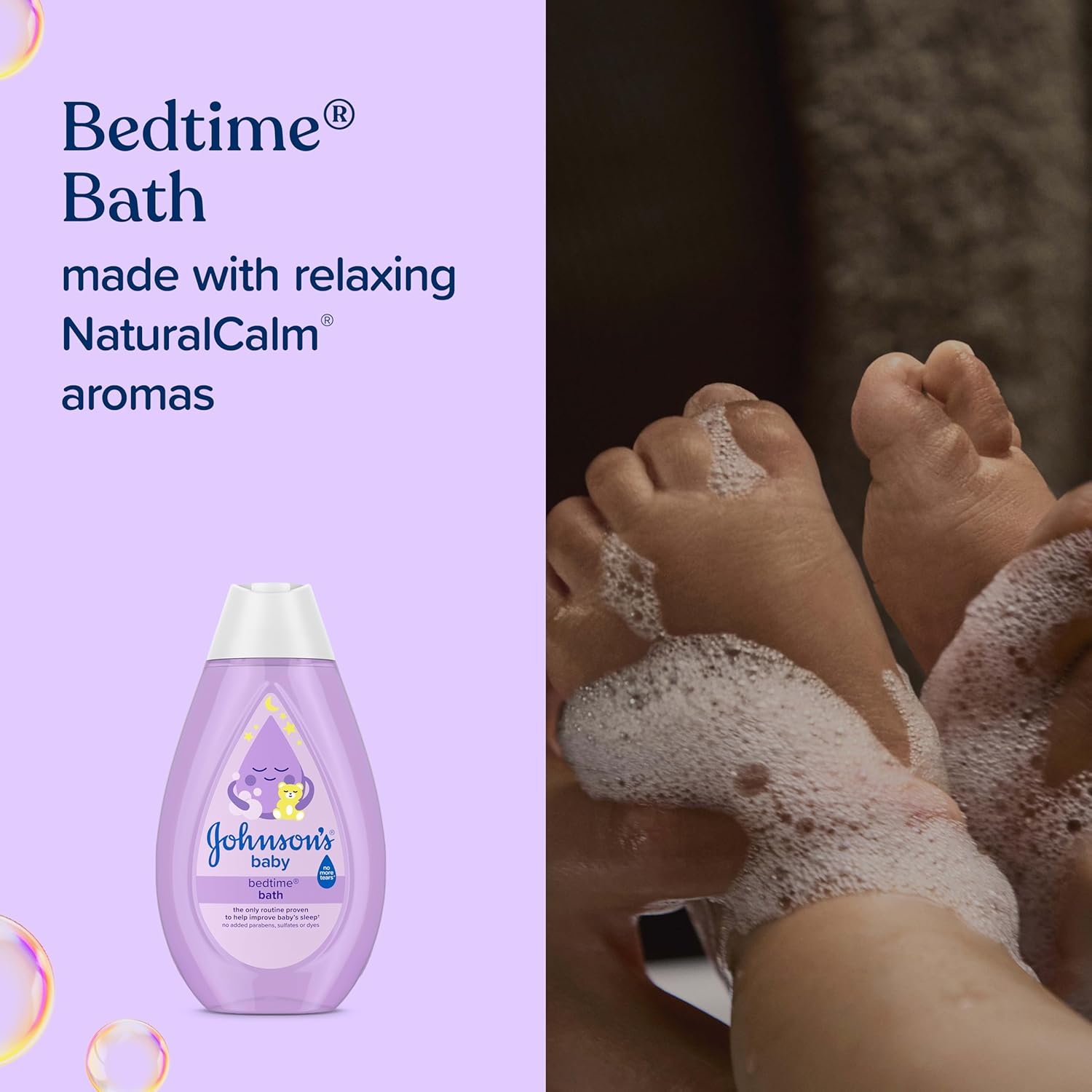Johnson's Baby Sleepy Time Gift Set with Calming Bedtime Bath, Bedtime Lotion & Calming Shampoo, Baby Bedtime Essentials with Relaxing NaturalCalm Aromas, Hypoallergenic, 3 Items