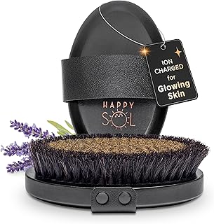 Copper Dry Brushing Body Brush for Lymphatic Drainage - Ion Charged Copper Bristles for Glowing Skin, Improve Blood Circulation and Reduce Stress