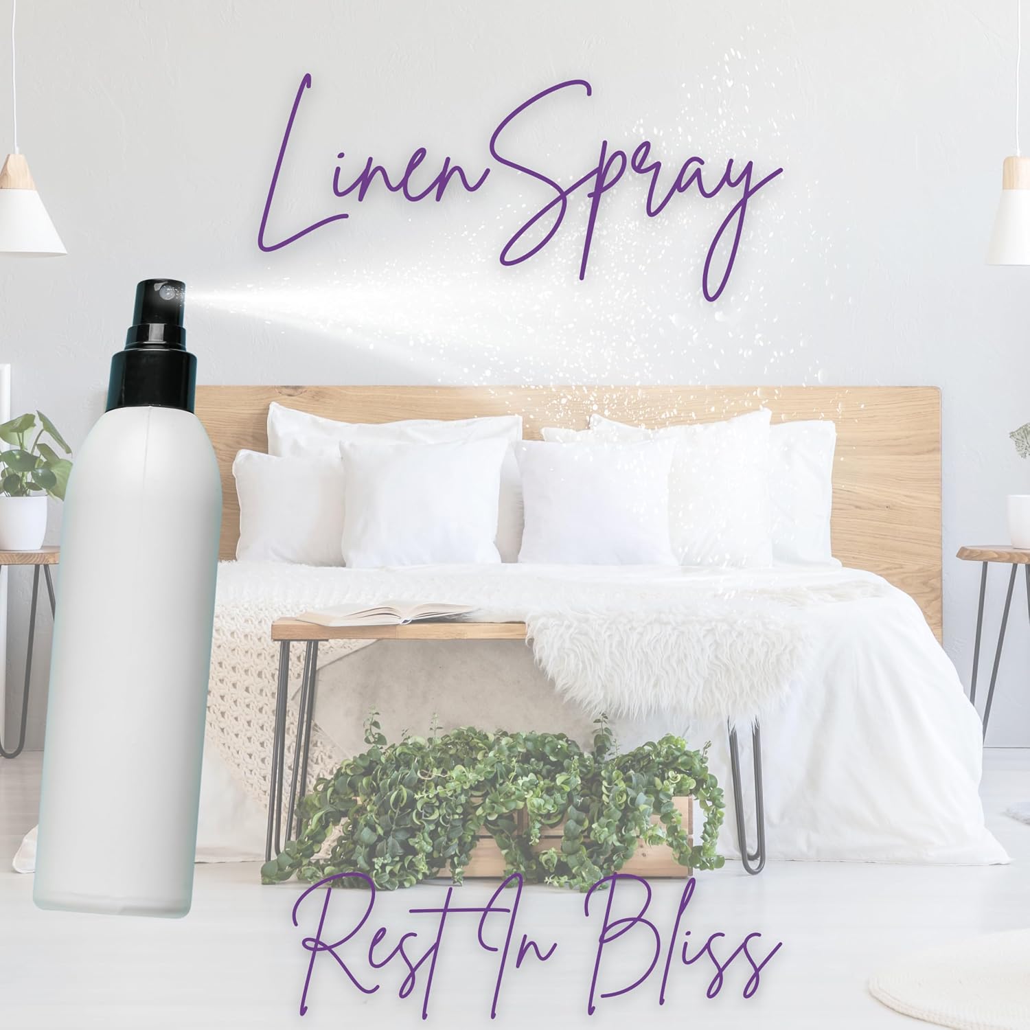 Vanilla Buttercream Linen Spray, 2 oz, For Bed, Fabric & Pillow