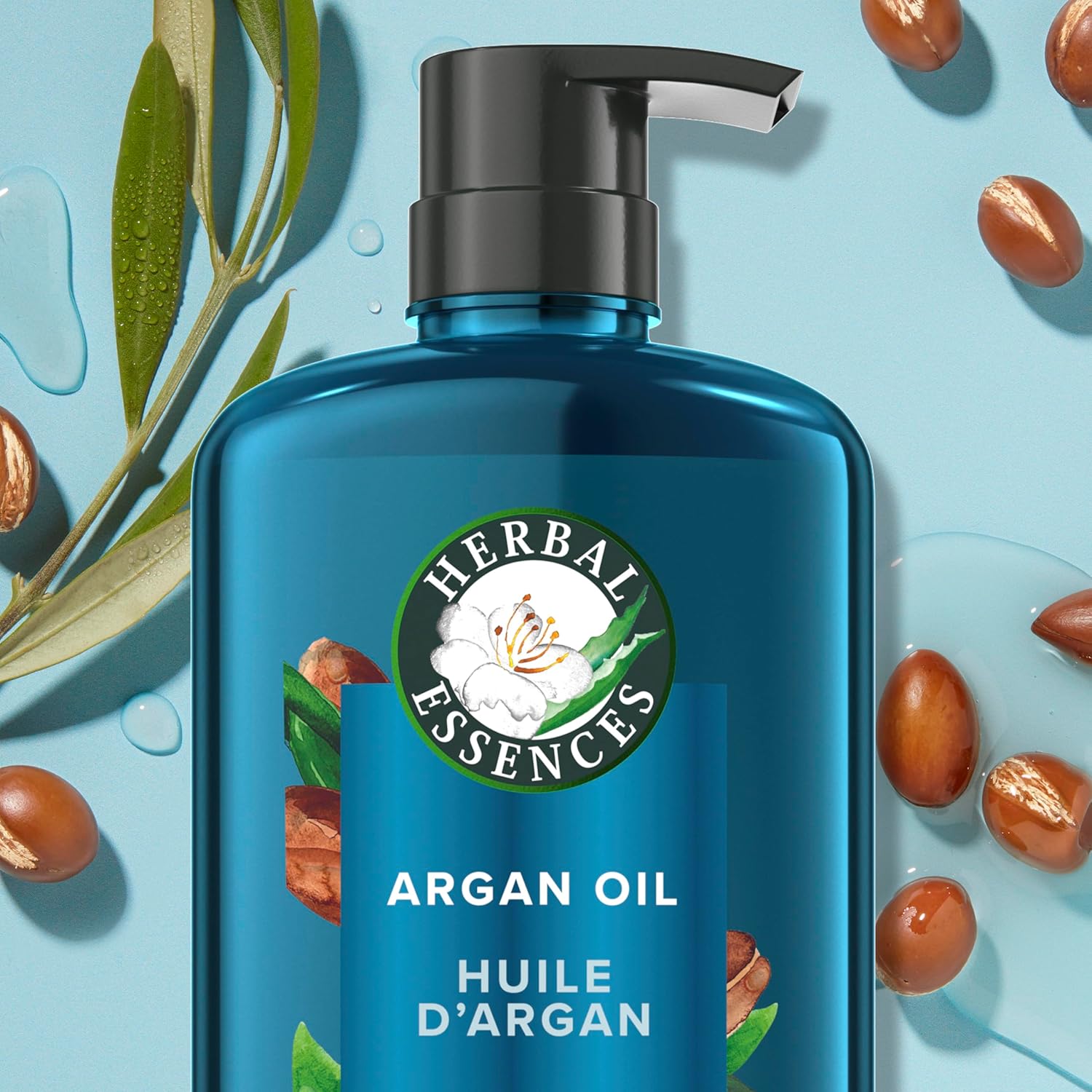 Herbal Essences Argan Oil Paraben Free Conditioner, Hair Repair, 20.2 fl oz, with Certified Camellia Oil and Aloe Vera, For All Hair Types, Especially Damaged Hair