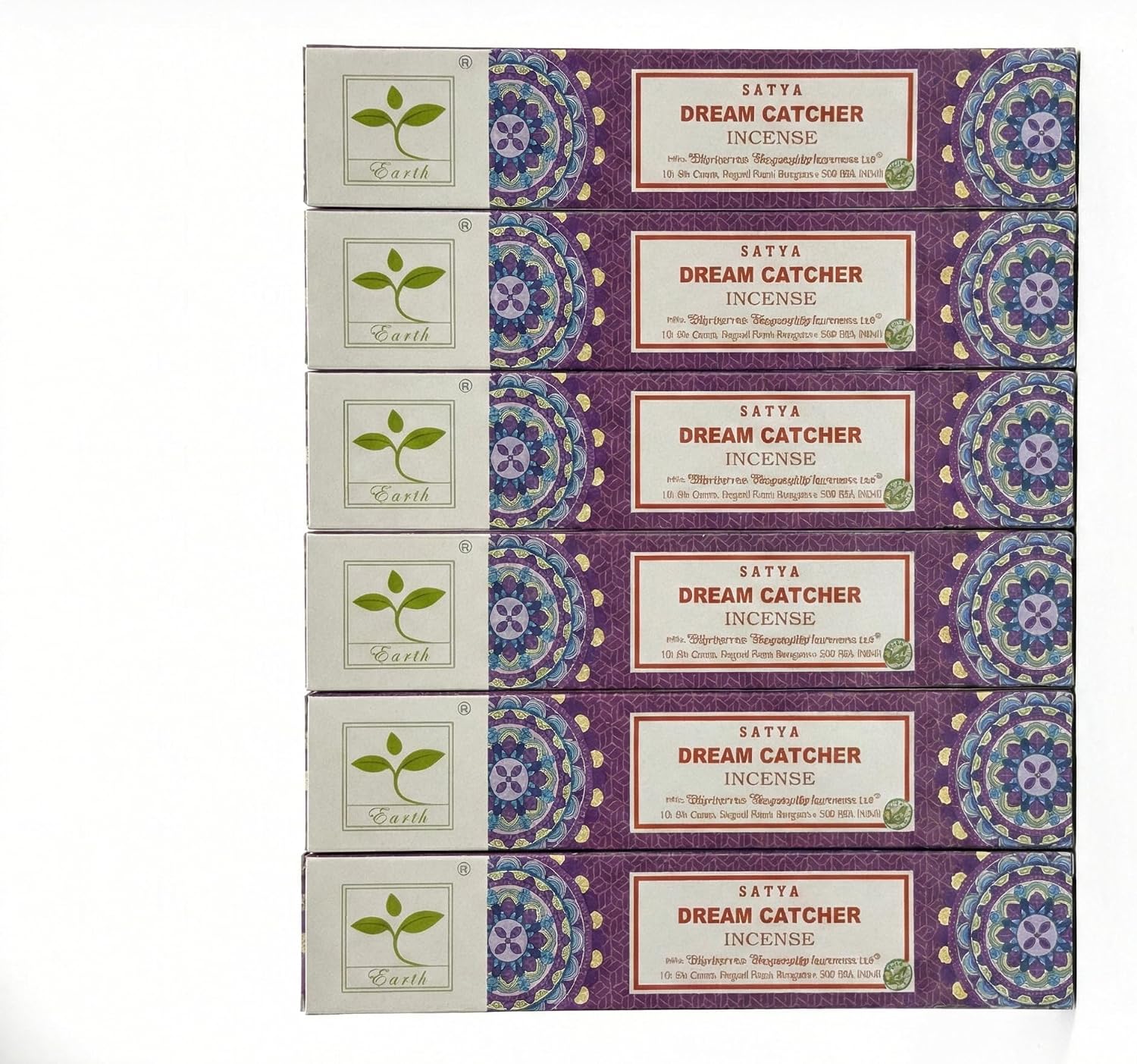 Earth Satya Dream Catcher Masala Incense Sticks Pack of 6 (15g Each) Premium Handcrafted Incense for Meditation, Yoga & Daily Rituals