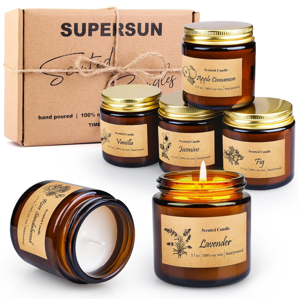 6 Pack Candles for Home Scented