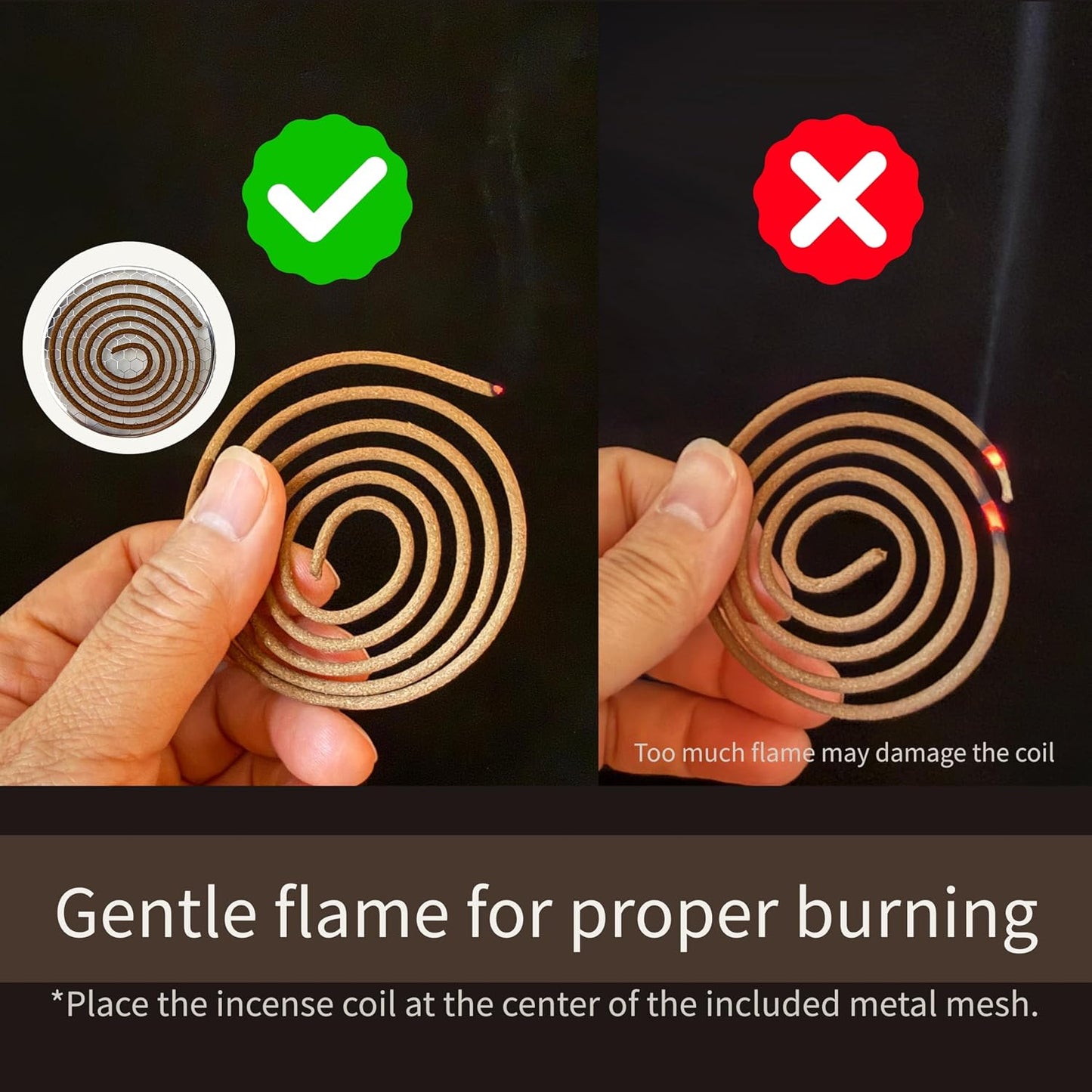 I H INCENSE HOUSE+ – ShinShan Sandalwood Incense Coil · 48 Coils · 3.5–4 Hours · Daily Use · Metal Mesh Incense Holder Included · SS4H (1 Box)