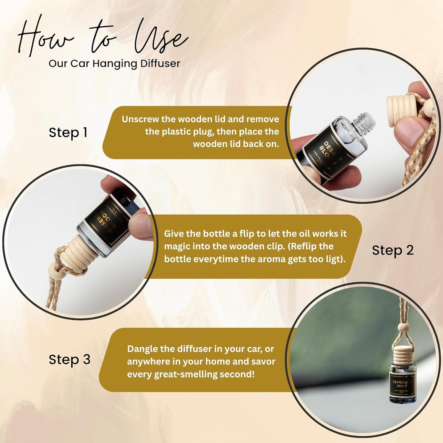 Vanille Clouds - 12ml Car Hanging Diffuser - Pure Indulgence, Wrapping you in the Softest, Most Luxurious Vanilla Scent - Lasts up to 60 days - Luxury Car Perfume | A+ Scents