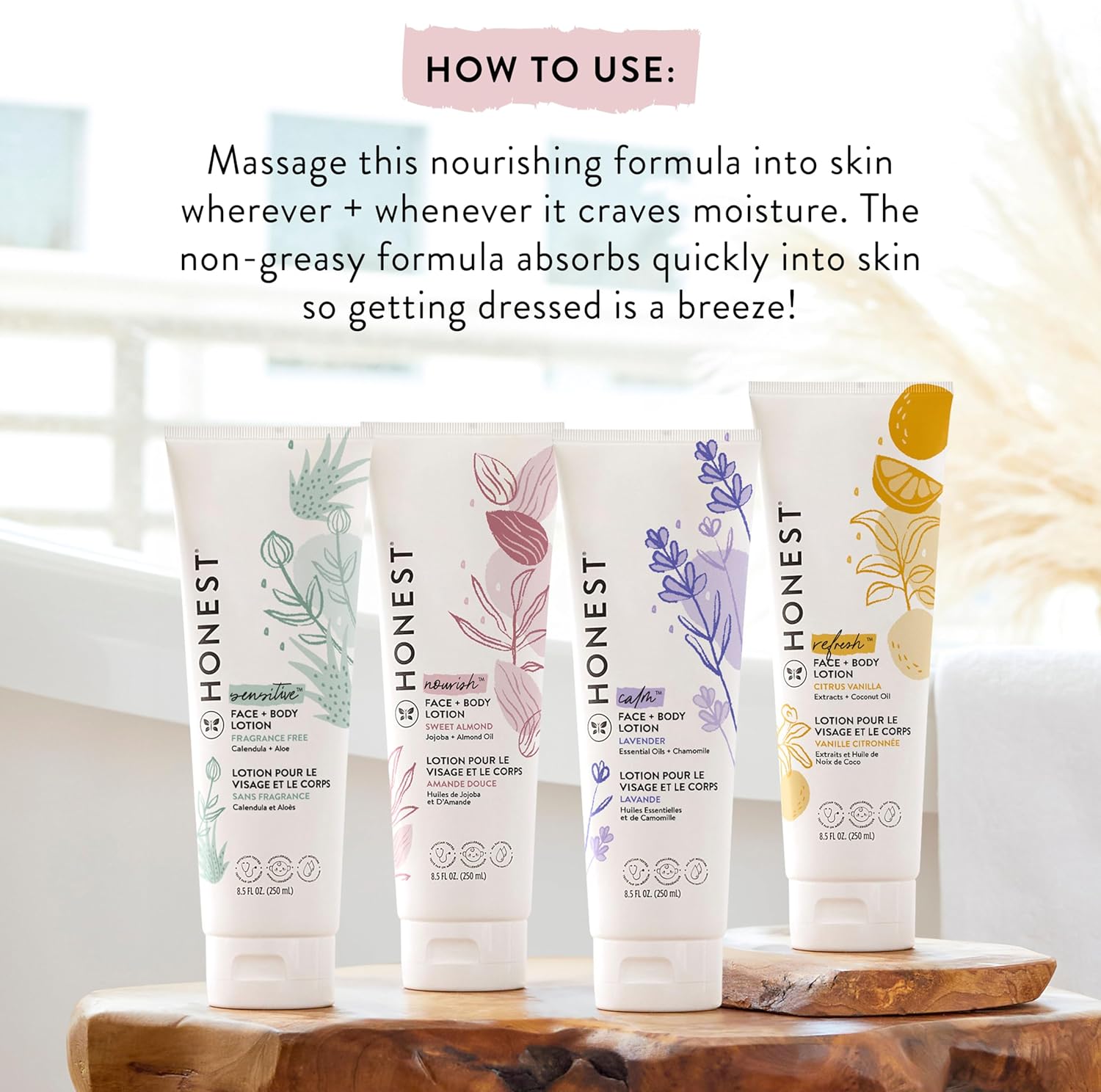 The Honest Company 2-in-1 Cleansing Shampoo and Body Wash Face Lotion Bundle, Gentle for Baby, Naturally Derived, Lavender Calm, 18.5 fl oz