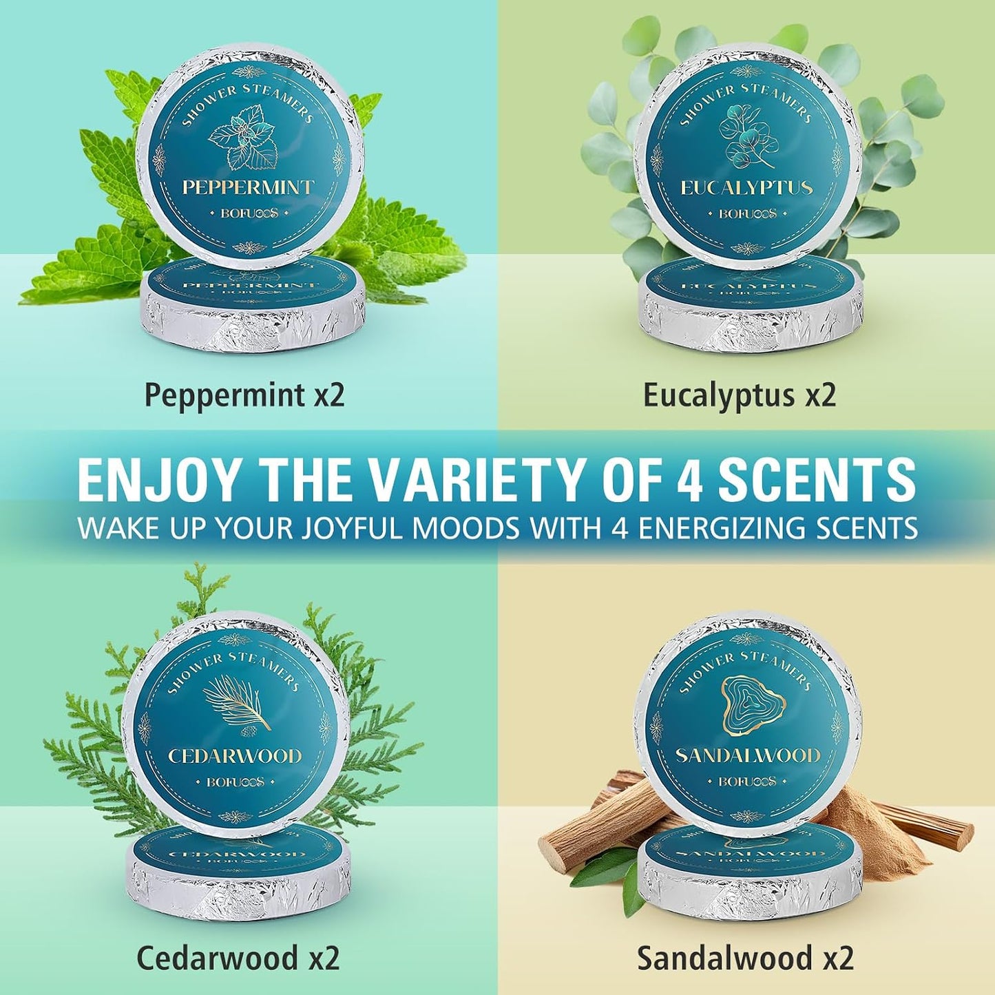 Shower Steamers for Men Daily Relaxation, Gifts for Men, Dad, Teen | Birthday & Christmas Gift for Him, Husband, Boyfriend, Premium Natural Essential Oils Aromatherapy for Soothing Daily Stress