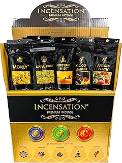Incensation Premium Assorted Incense Sticks, 11 Inches Long, 240 Count Pack, 20 Fragrances