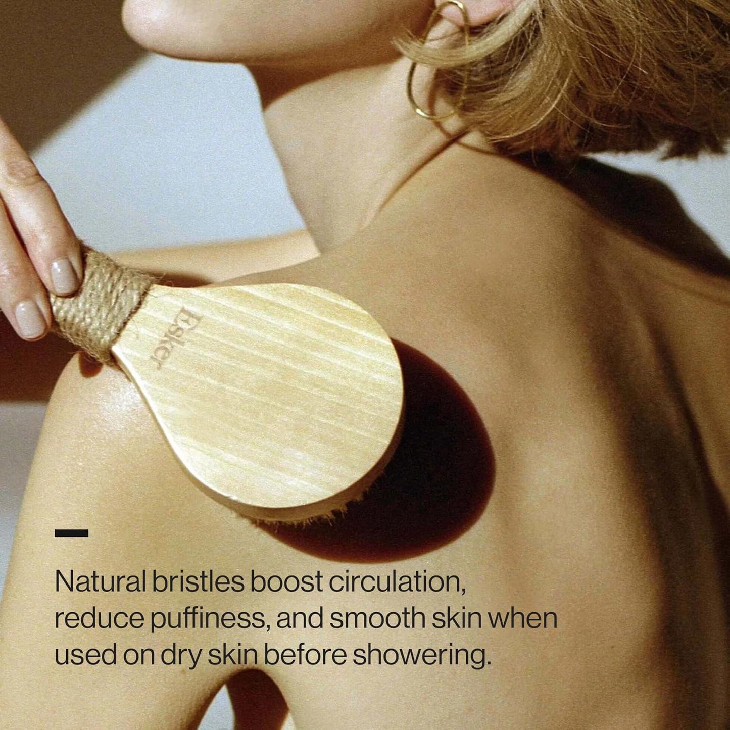 Esker Dry Brush | Lymphatic Drainage Massager and Exfoliating Body Scrubber | Body Scrubber Exfoliator | Natural Bristles | Daily Shower and Bath Ritual