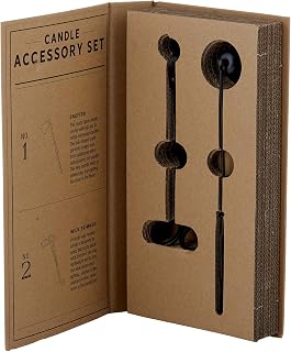 Santa Barbara Design Studio Candle Accessories Gift Kit Pure Design Collection Cardboard Book Gift Set, 2-Pieces, Black