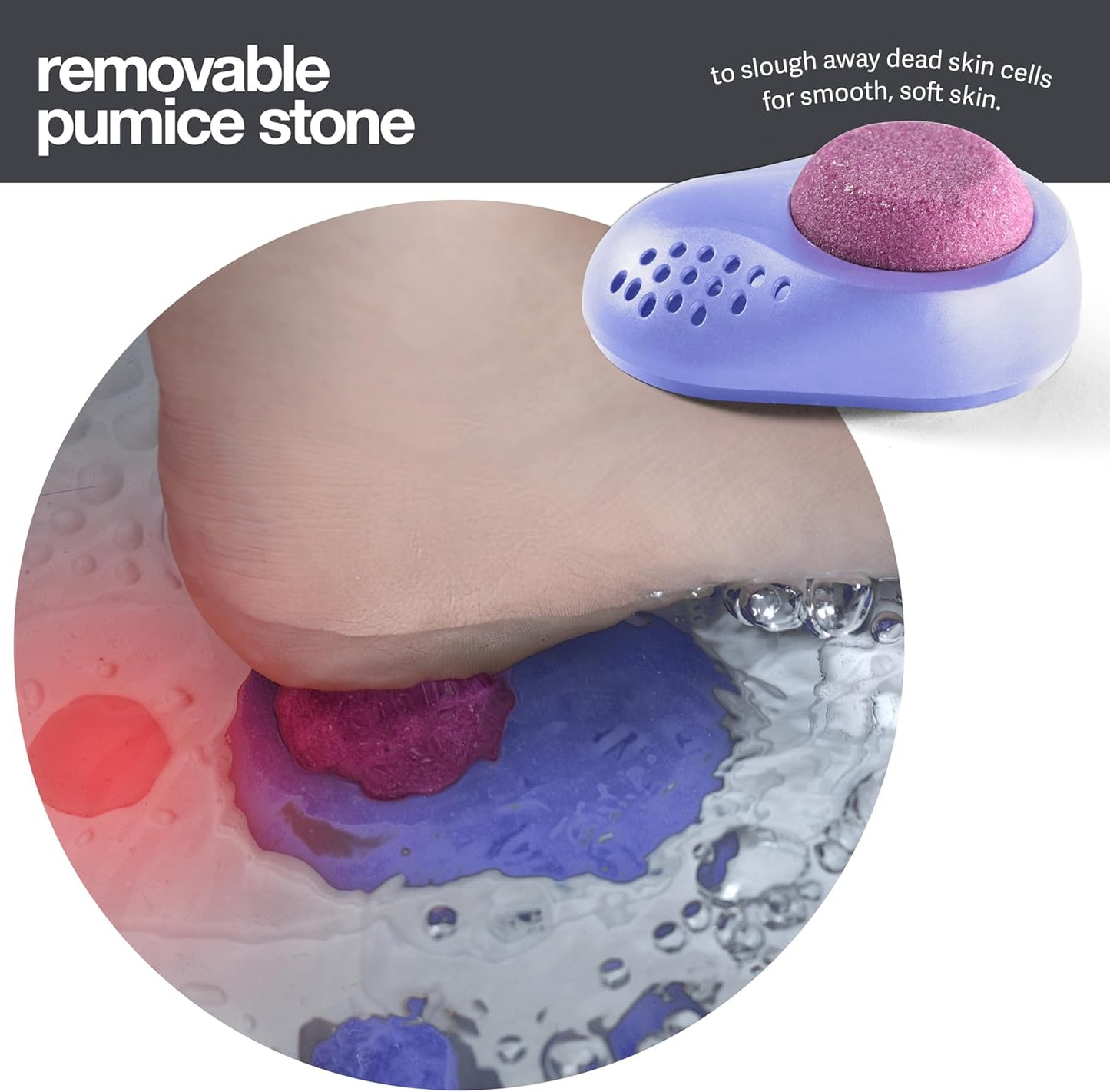 Medical king Foot Spa with Heat and Massage and Jets Includes A Remote Control A Pumice Stone Collapsible Foot Spa Massager with Heat and Massage Bubbles and Vibration