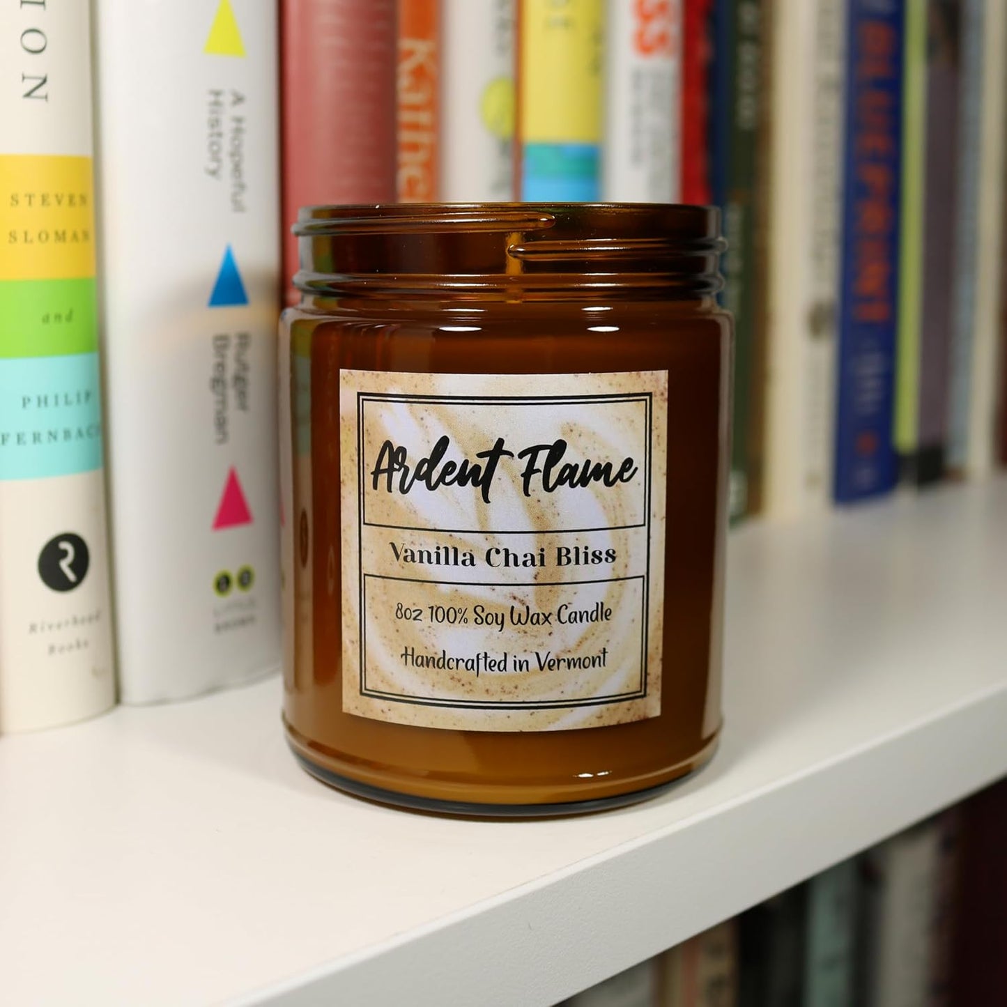 Candles | Vanilla Chai Bliss | 100% Natural Soy Wax Candle for Home Decor | Highly Scented | Premium Fragrance | Handmade in Vermont, USA | 8 oz | Long Lasting | Gift for Women and Men