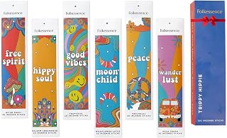 Folkulture Incense Sticks (120 Sticks) | Set of 6 Premium Best Smelling Incense for Negative Energy Cleansing Home | No Charcoal, Organic, Non Toxic, 45 Mins BurnTime Balsam Cedarwood Insence-Sticks