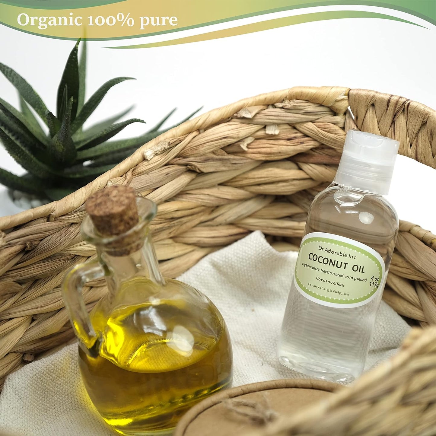 Dr Adorable - 4 oz - Fractionated Coconut Oil - 100% Pure Natural Organic