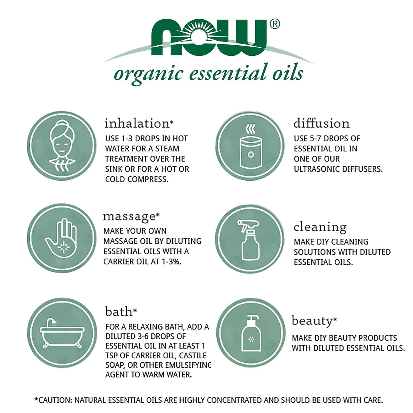 NOW Foods Essential Oils, Eucalyptus Roll-On, Certified Organic, Clarifying Blend, Steam Distilled, Topical Aromatherapy, 10-mL