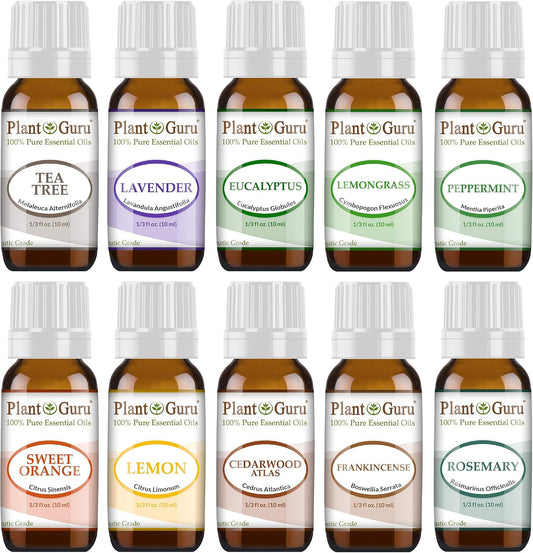 Essential Oil Set 10-10 ml. Therapeutic Grade 100% Pure Cedarwood
