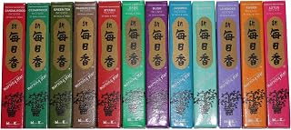 Morning Star Nippon Kodo Incense - 12 Fragrance Assortment (Total 12x50, 600 Sticks) - Sandalwood, Cedarwood, Green Tea, Frankincense, Myrrh, Sage, Musk, Jasmine, Gardenia, Lavender, Amber, Lotus