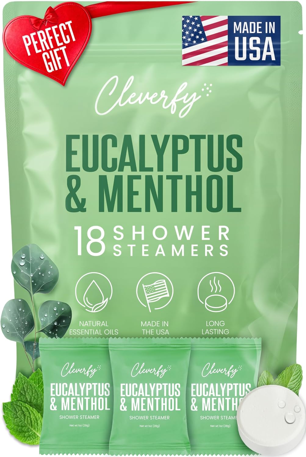 Cleverfy Shower Steamers Aromatherapy for Women and Men – 6 x 18 Pack
