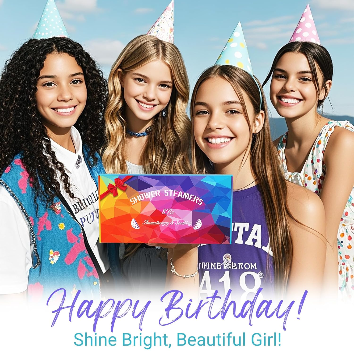 Shower Steamers Aromatherapy - sanyi Birthday Gifts for Women Teen Girl, Graduation Gifts, Wedding Favors for Guests Her, Shower Bombs with Natural Essential Oils Self Care