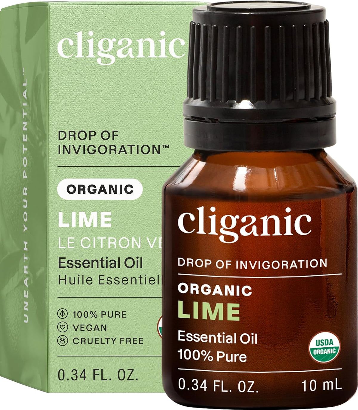 Cliganic Organic Lime Essential Oil for Hair