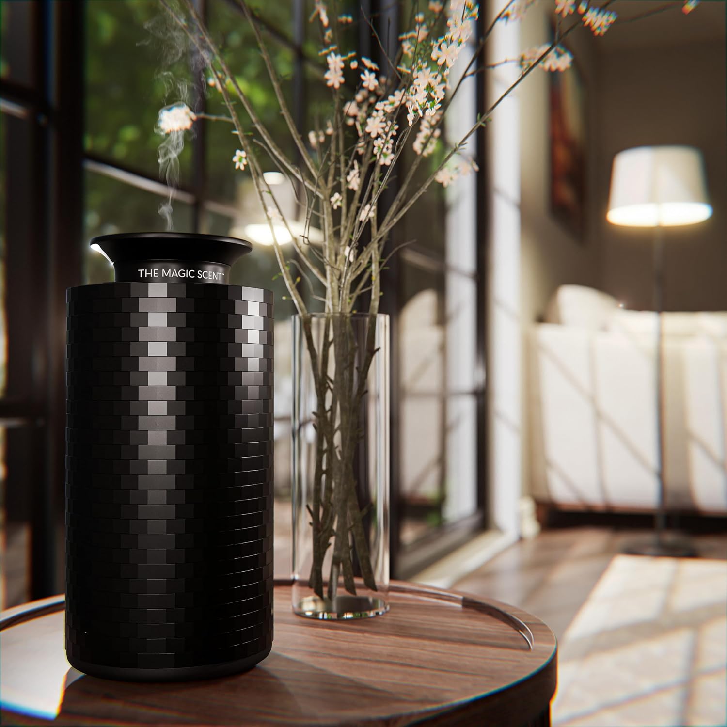 The Magic Scent Mini Car Diffuser - Waterless Scent Machine for Home & On-The-Go - Intensity Control & Timer - Waterless Oil Diffuser - Rechargeable Smart Car Air Freshener up to 400 sq. ft.