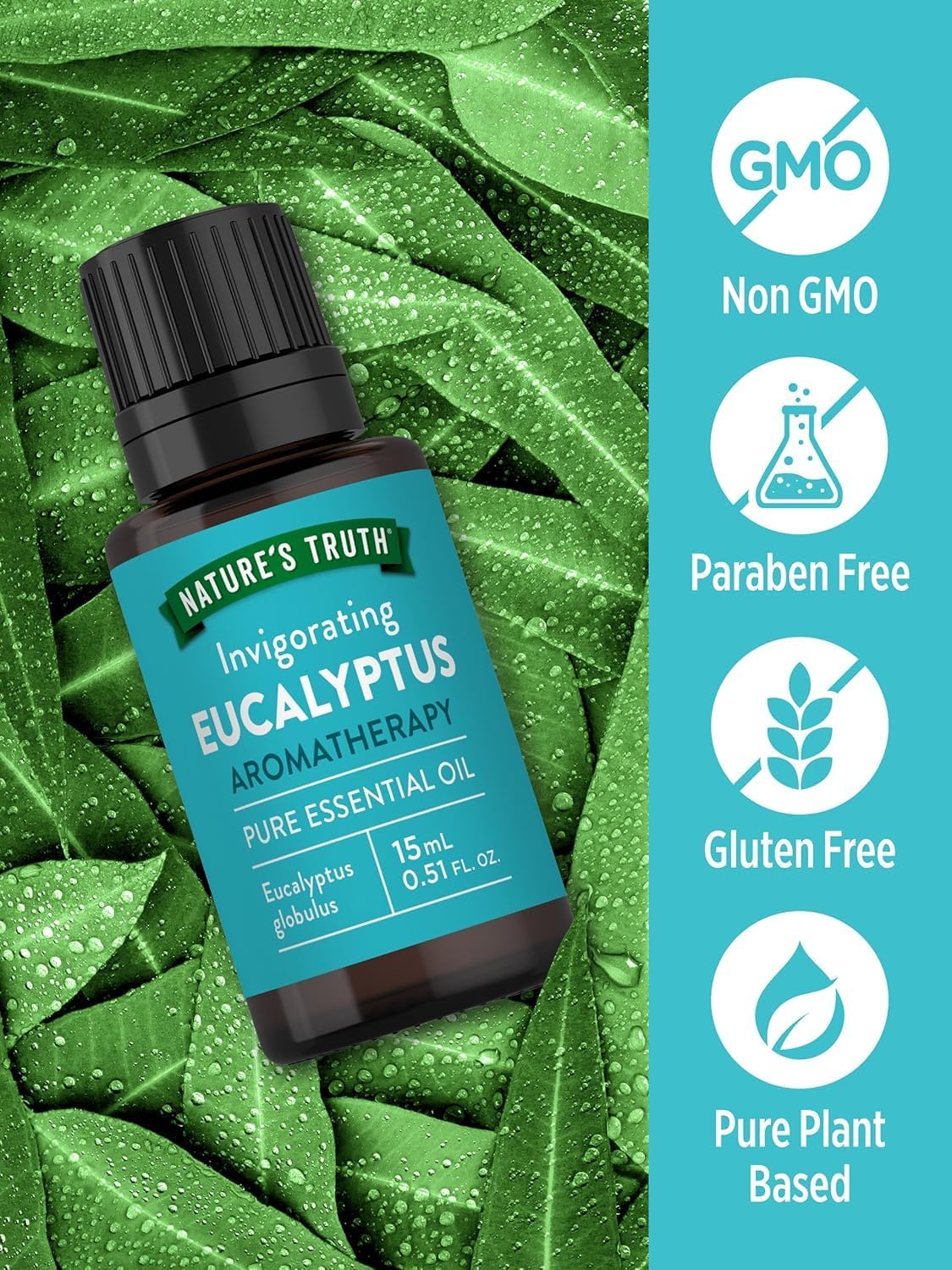 Nature's Truth Aromatherapy Essential Oil Eucalyptus - .5 oz, Pack of 2