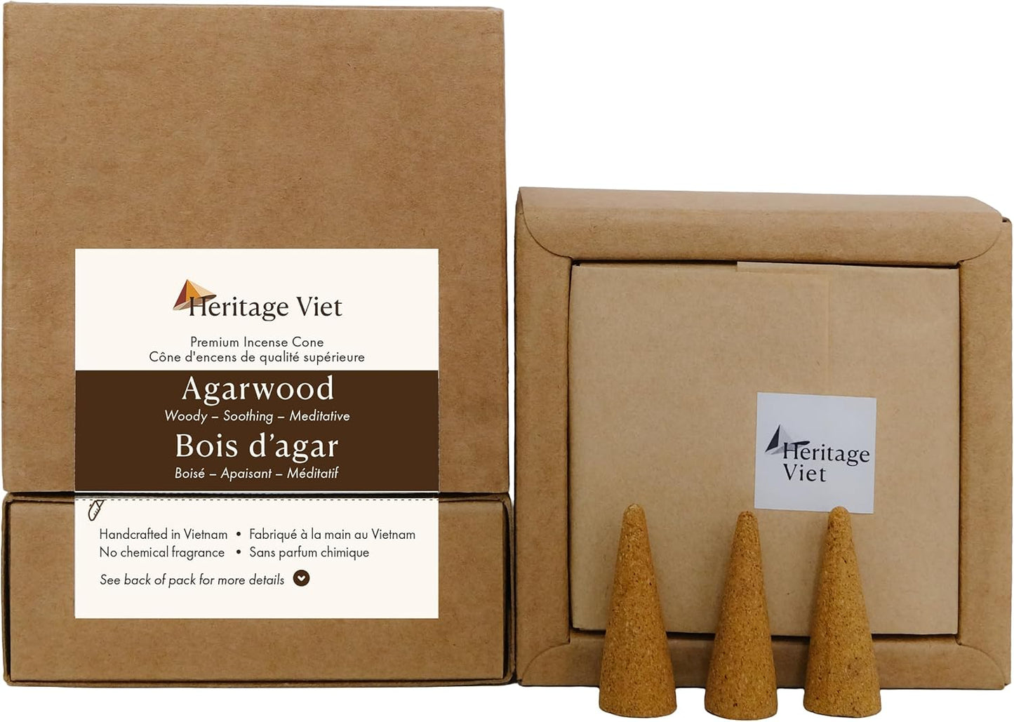 Premium Vietnam Incense - 16 Cones, No Chemical Fragrance, Handcrafted in Vietnam (Agarwood)