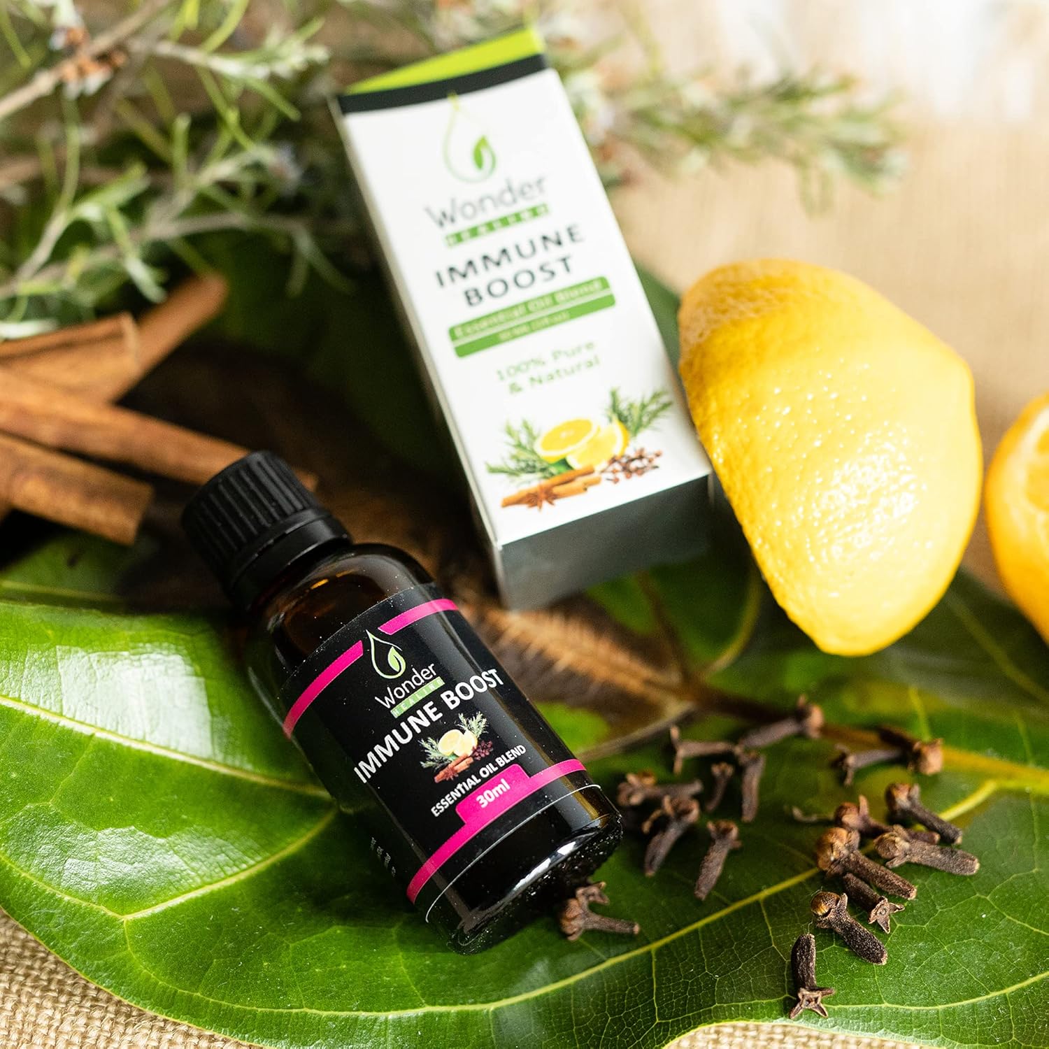 Immune Boost (comparable to Thieves Oil) 100% Natural Essential Oil Blend Clove, Cinnamon, Lemon, Rosemary & Eucalyptus, (30 ml)
