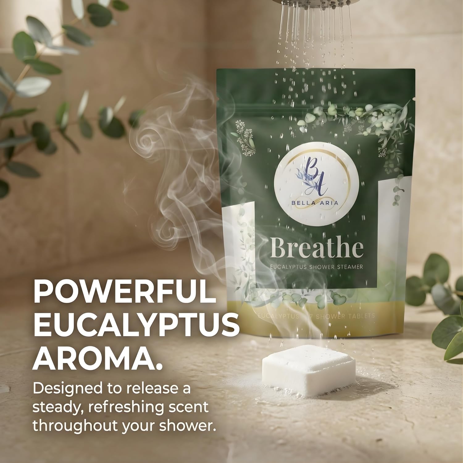 Eucalyptus Shower Steamers Aromatherapy – 7 Long Lasting Essential Oil Shower Bombs – Large Spa Tablets for Relaxation – Made in USA, Self Care Gift for Men & Women
