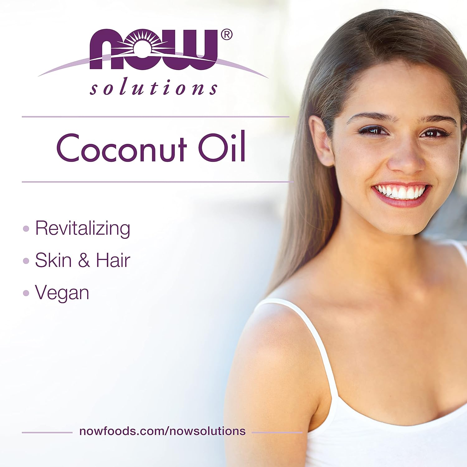 NOW Solutions, Coconut Oil, Naturally Revitalizing For Skin and Hair, Conditioning Moisturizer, Convenient Travel Size, 3-Ounce