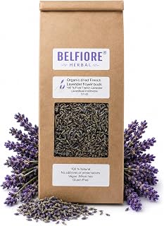 100% All Natural Dried French Lavender Flower Buds | Organic, Non-GMO | Skin Care, Crafts, Tea, Sachets, Potpourri | Made in the USA | 5.5 oz