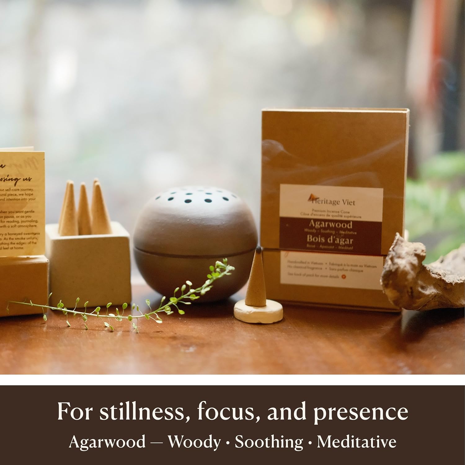 Premium Vietnam Incense - 16 Cones, No Chemical Fragrance, Handcrafted in Vietnam (Agarwood)