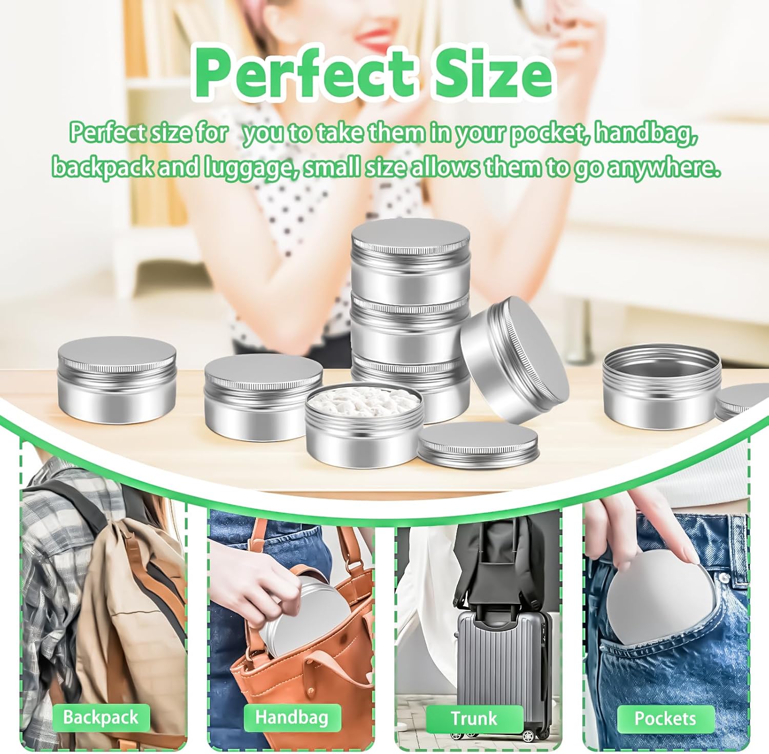 6 Pack 6oz Tin Jars, 180ml Metal Tin cans, 6ounce Aluminum tin can jar Containers with Screw Lid for Lotion Bars, Spices, Salve, Balms, Beard Balm, Sample, Toiletries, Creams, Makeup Cosmetic