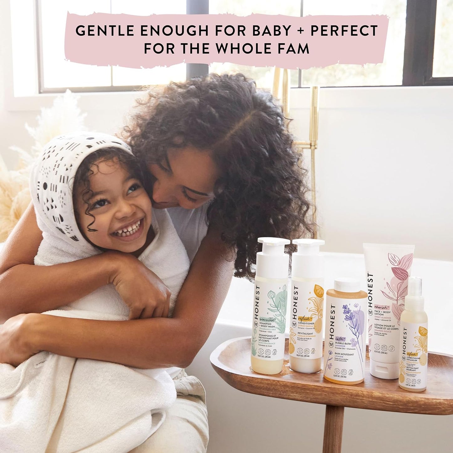 The Honest Company Foaming Bubble Bath & Baby Wash, Tear-Free, Hypoallergenic, Natural Formula, Lavender Calm Scent, 12 fl oz