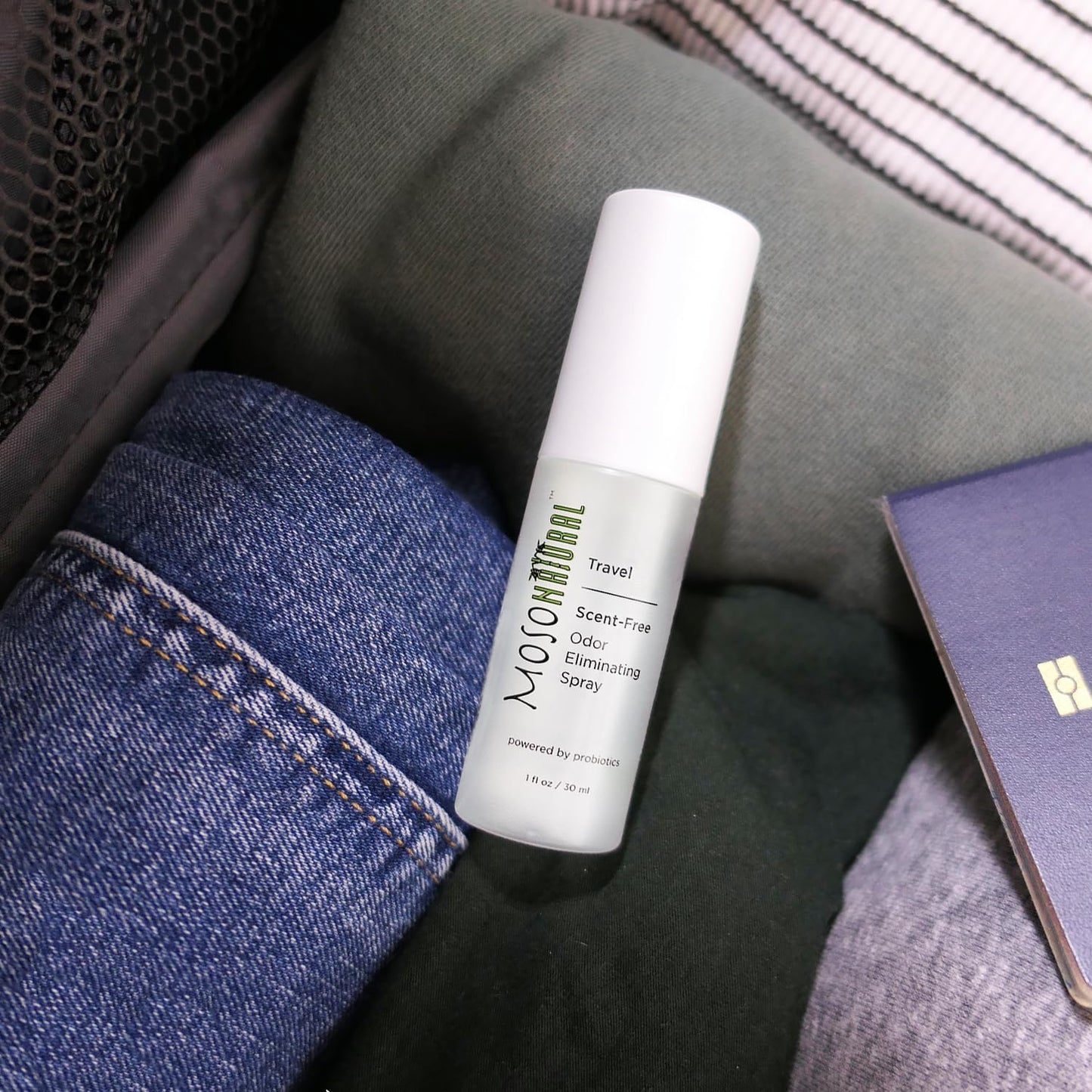 Moso Natural Scent-Free Travel Size Air Freshener Spray (3 Pack) An Unscented Travel-Size Odor Eliminator. 30ml