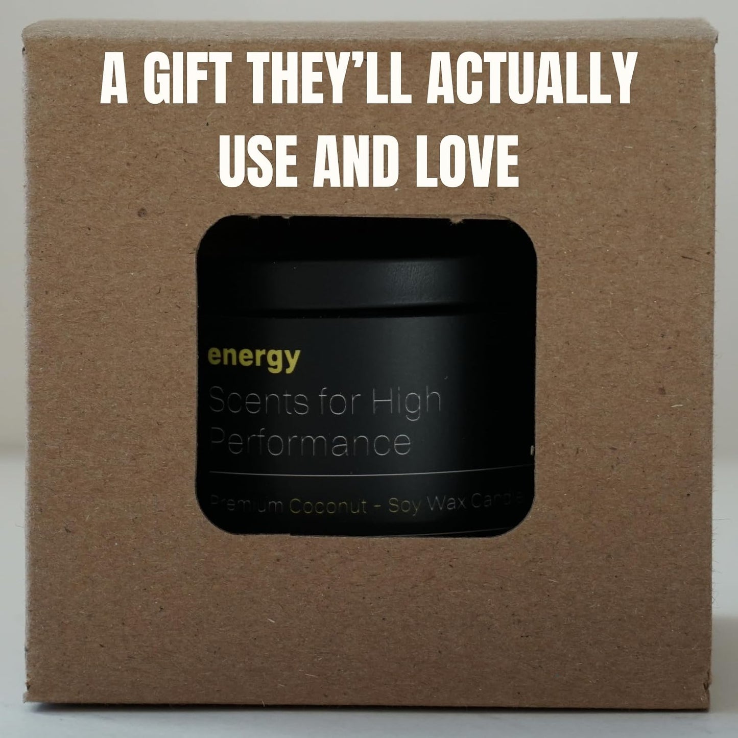 GO Candles Energy Large Scented Candle for Men & Women | Uplifting Citrus & Spice | 100% Natural Non-Toxic | Coconut Soy Wax with Essential Oils | Hand-Poured in USA | Long Lasting Aromatherapy Gift