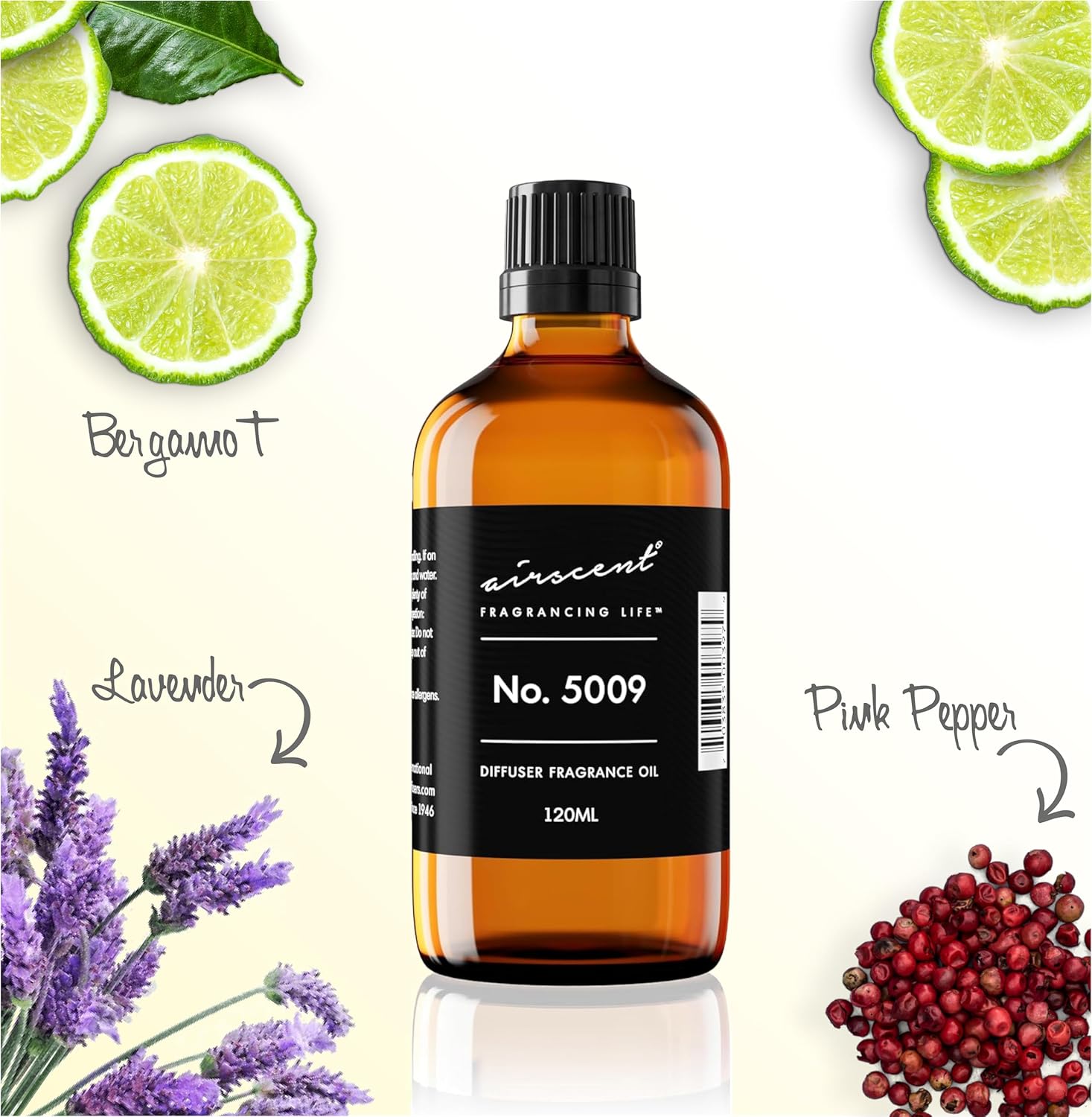 AirScent Savage-Inspired Diffuser Oil - No. 5009 Perfume Dupe - Fragrance Oil Blend for Ultrasonic and Waterless Diffusers and Crafting - 10 ml, 0.34 fl oz Glass Bottle with Dropper