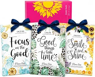 6 Pack Inspirational Scented Sachets | Motivational Birthday Gift Ideas for Her Women Friend Bestie Sister Coworker Teacher | Self Care Positive Presents for Confidence & Daily Encouragement(3 Scents)