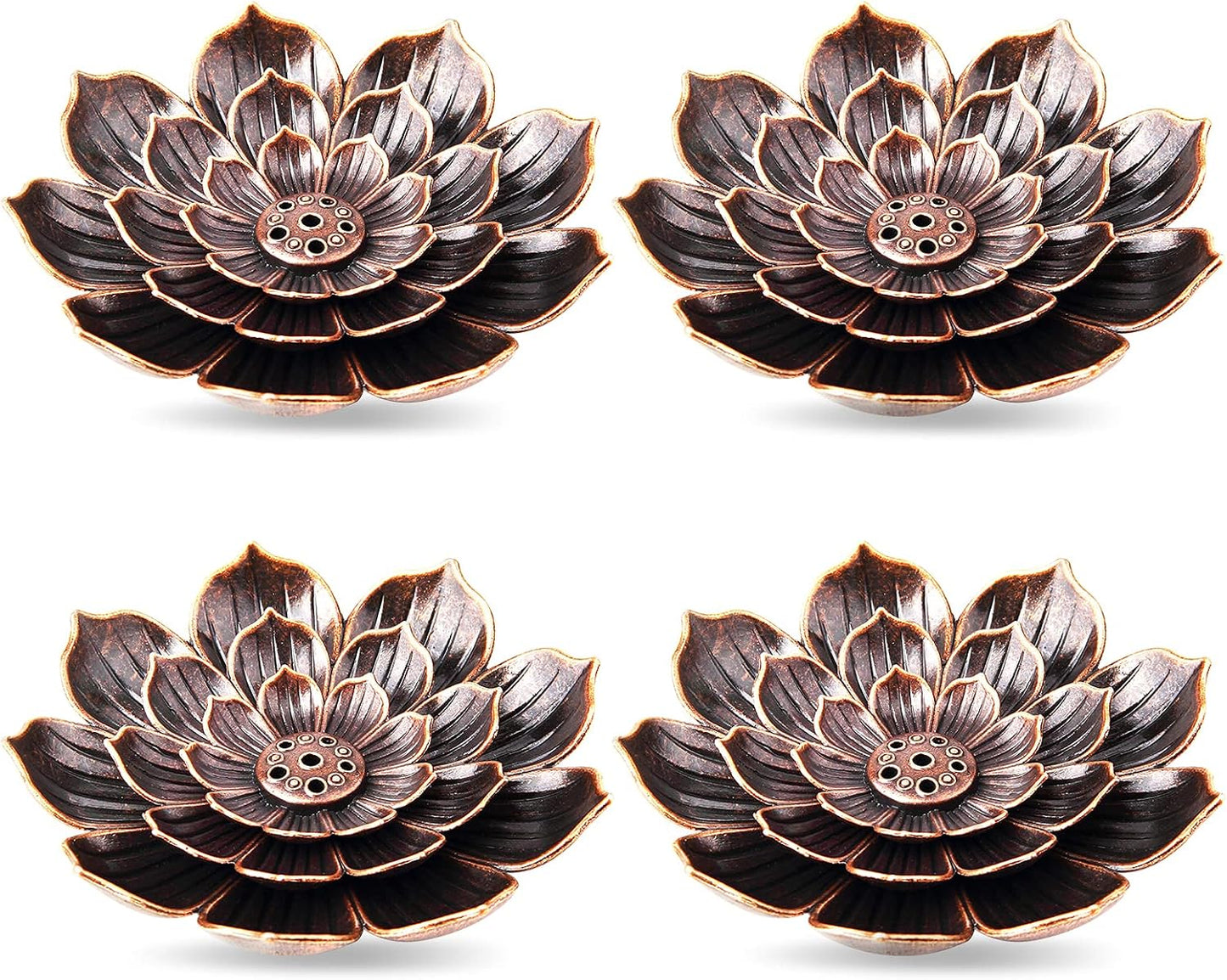 4Pack Incense Holder Cone Incense Burner Holder with Ash Catcher for Home Office Fragrance Accessories