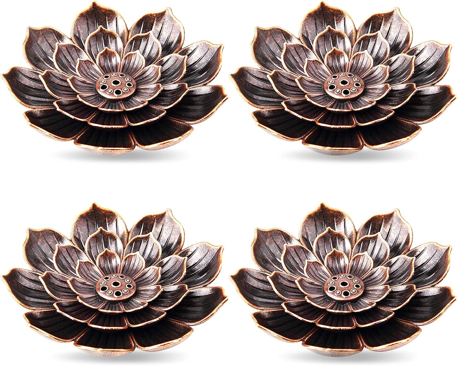4Pack Incense Holder Cone Incense Burner Holder with Ash Catcher for Home Office Fragrance Accessories