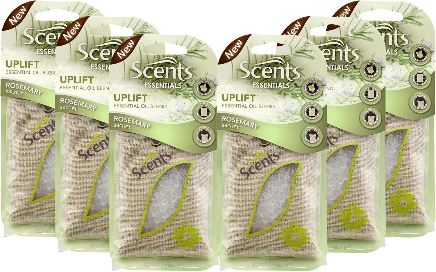 Scents Automotive Essentials Sachet Air Freshener: Breathe; 6 count