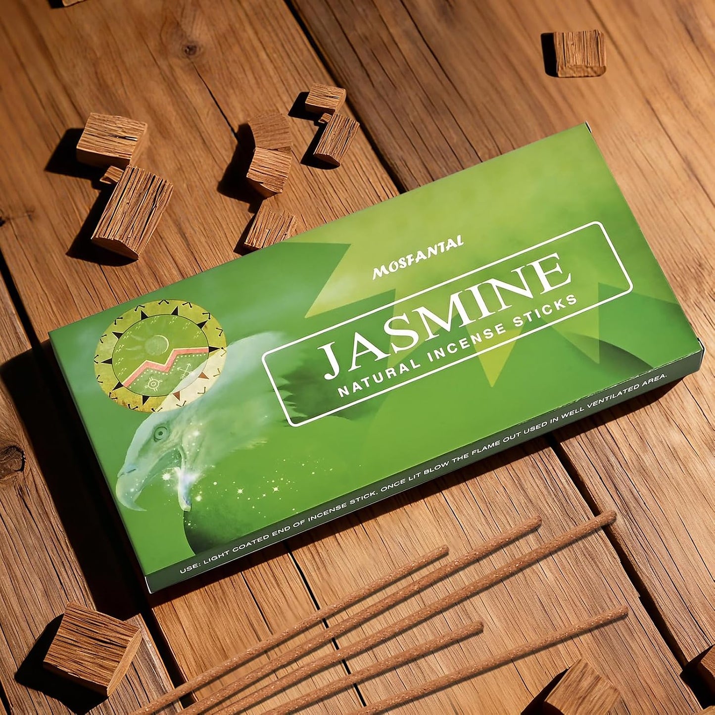 Jasmine Incense Sticks - Natural Incense for Relaxation, Meditation and Creating a Serene Atmosphere,(100 Sticks & 1 Burner Holder)