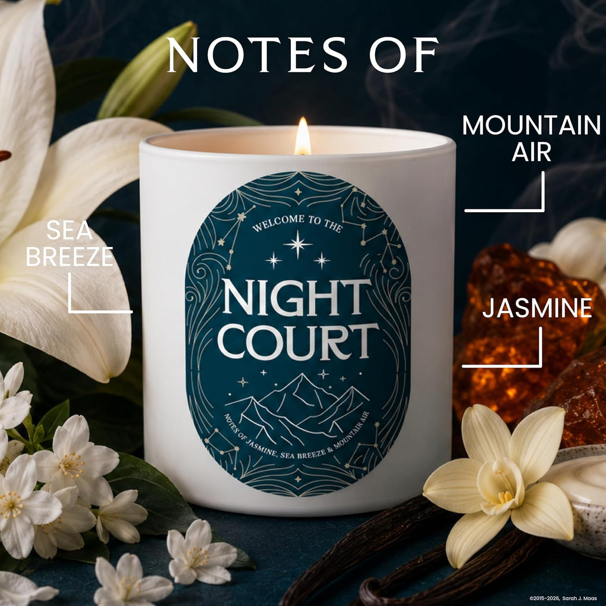 CANDECraftCo Night Court Scented Candle - ACOTAR Gift