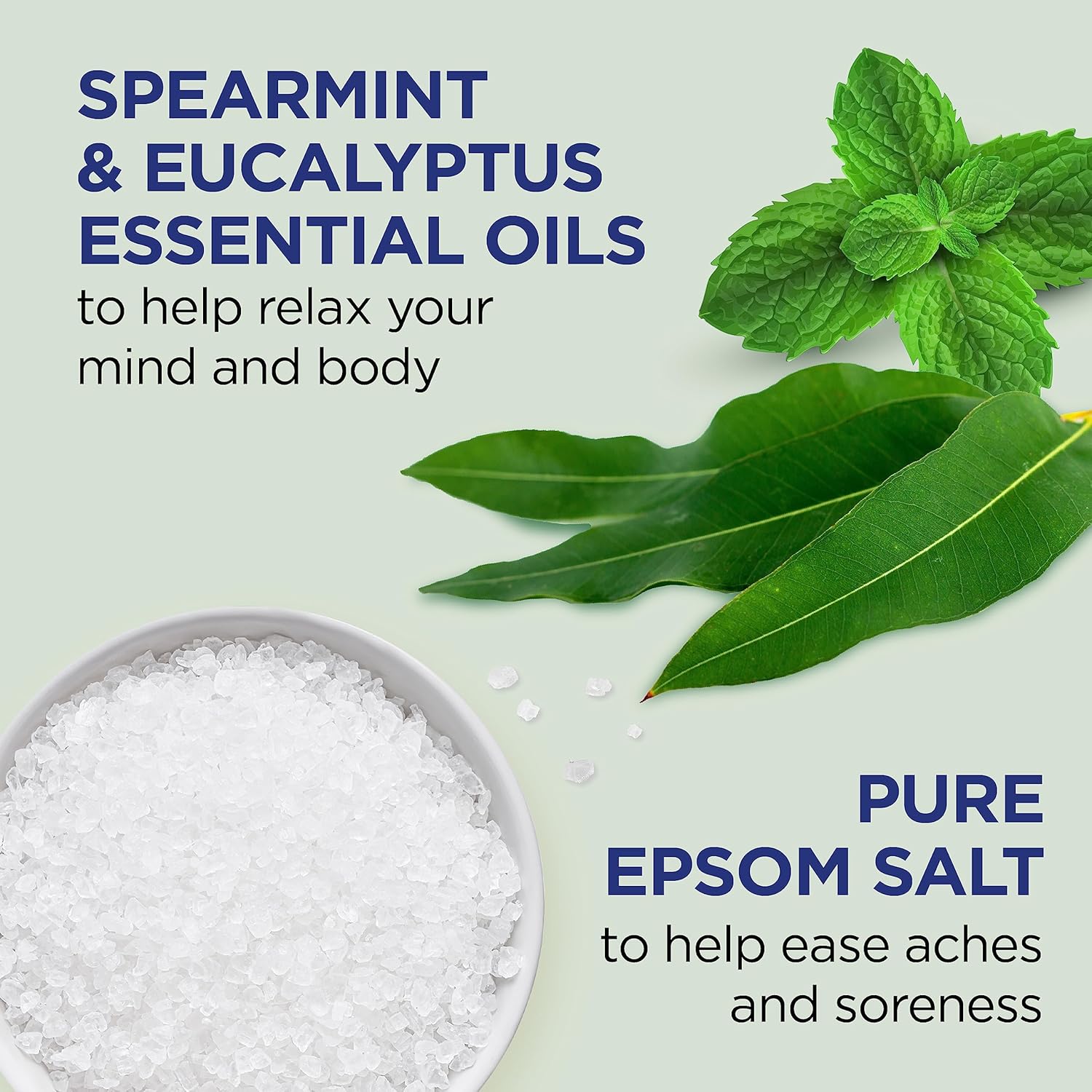 Dr Teal's Foaming Bath with Pure Epsom Salt, Sleep Blend with Melatonin, Lavender & Salt Soak with Pure Epsom Salt, Relax & Relief with Eucalyptus & Spearmint, 3 lbs