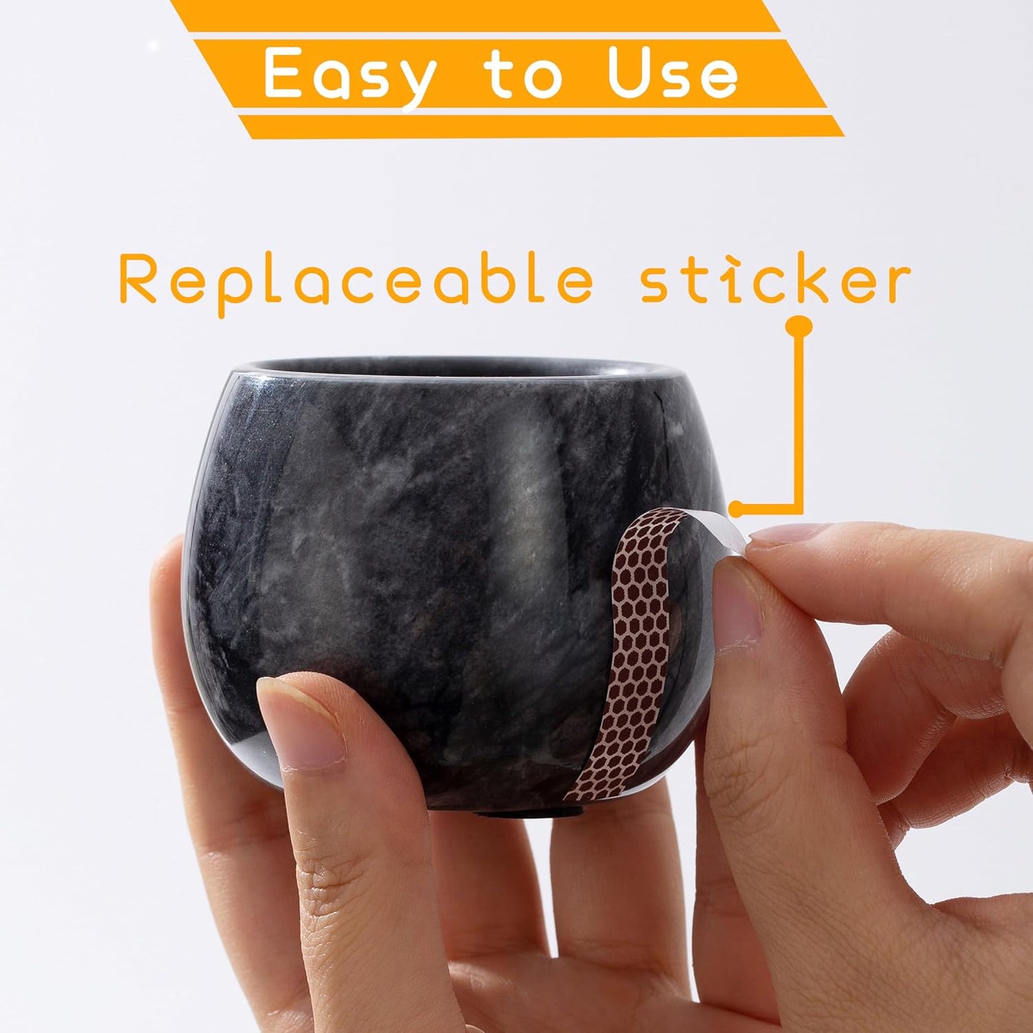 Decorative Marble Match Holder - Matches Box for Long Matches Sticks- Matches in a Jar with Striker（Wooden Matches Not Included）