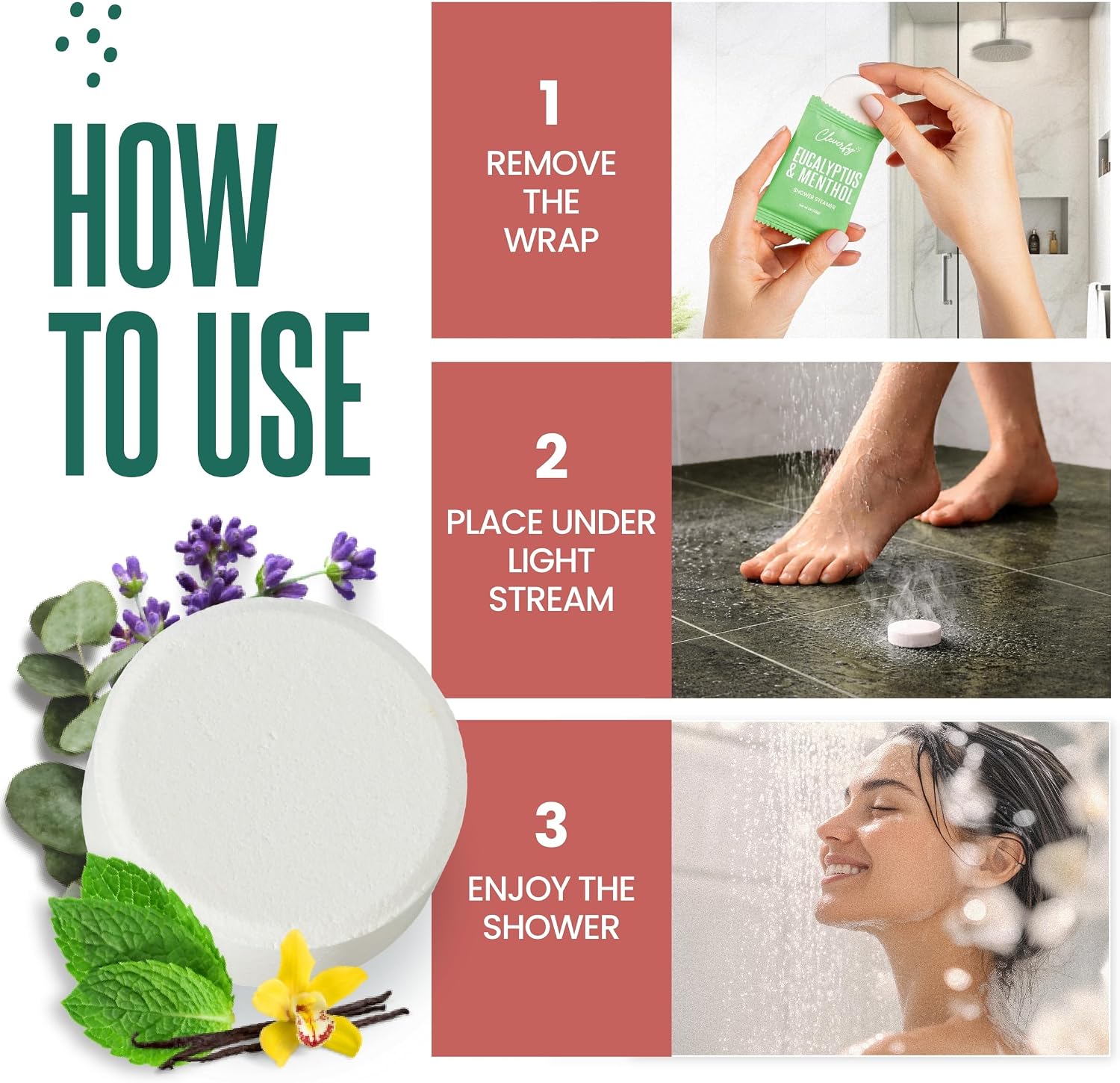 Cleverfy Shower Steamers Aromatherapy - Birthday Gifts for Women, Mom, Wife, Grandma, Her, Best Friend, Daughter, Sister, Teens & Girlfriend - 6 Tablets