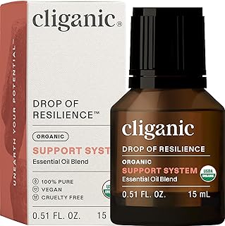 Cliganic Organic Support System Essential Oil Blend, 0.51 FZ