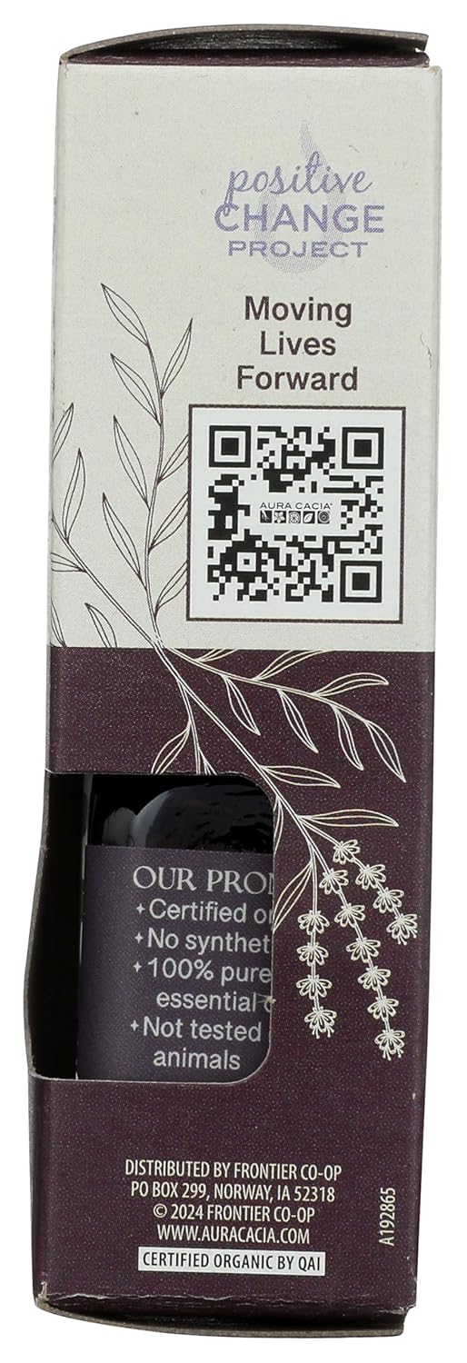 Aura Cacia Organic French Lavender Essential Oil, 0.25 FZ