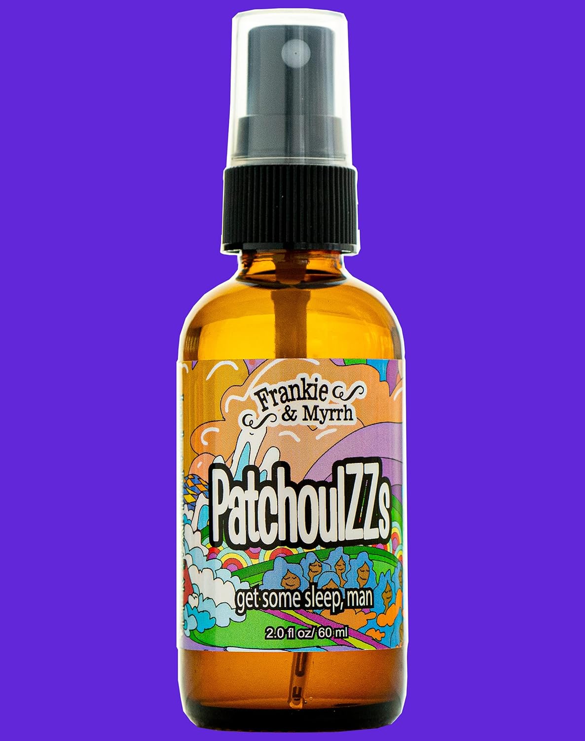 Frankie & Myrrh PatchoulZZs | Patchouli & Lavender Body Spray/Linen/Room Spray | 2 Fl. Oz. Freshwater Mist