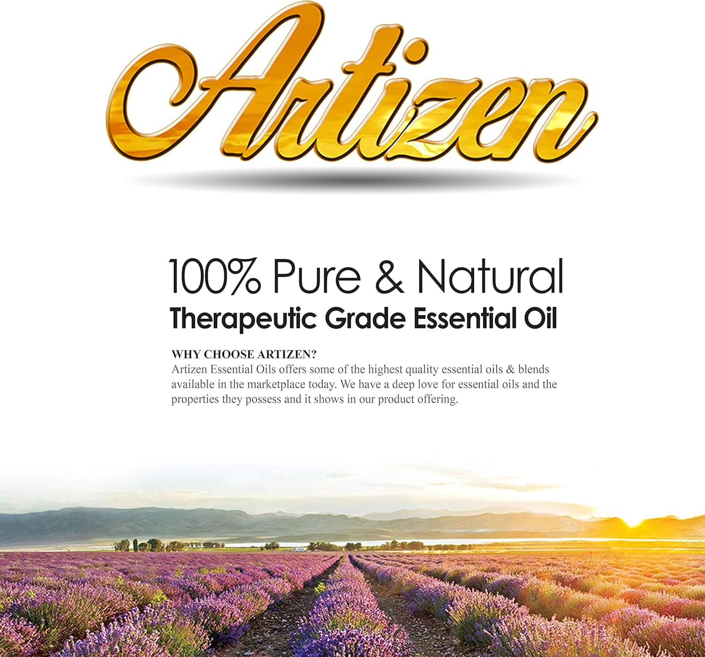 Artizen 4 Fl Oz Peppermint Essential Oil – Pure & Natural Peppermint Oil for Diffuser and Aromatherapy – Includes Dropper