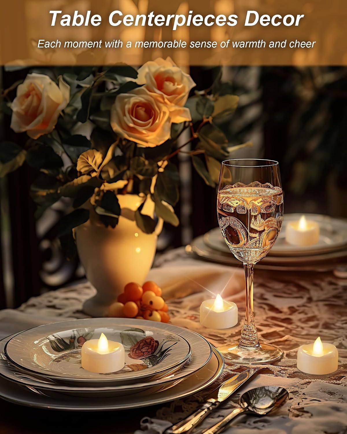 BEICHI Flameless Candles, 12/24/50/100/150 Pack Tea Lights Battery Operated, No Flickering Votive Candles LED Tea Lights for Halloween Christmas Wedding Home (12 Pack, Warm White)